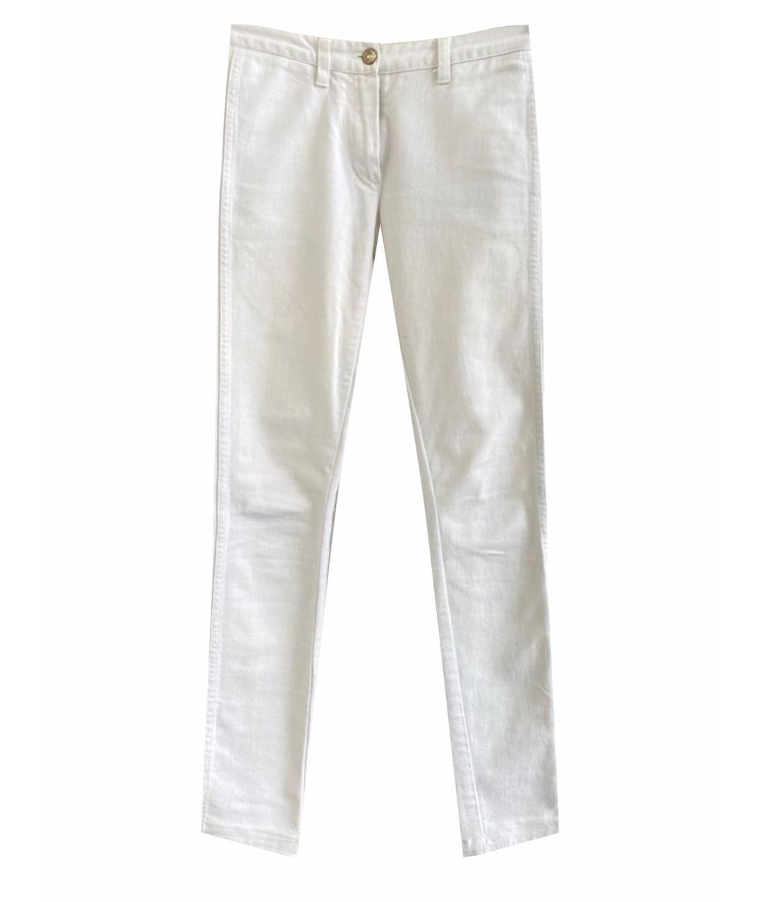 CHRISTIAN DIOR Белые хлопковые джинсы слим, фото 1