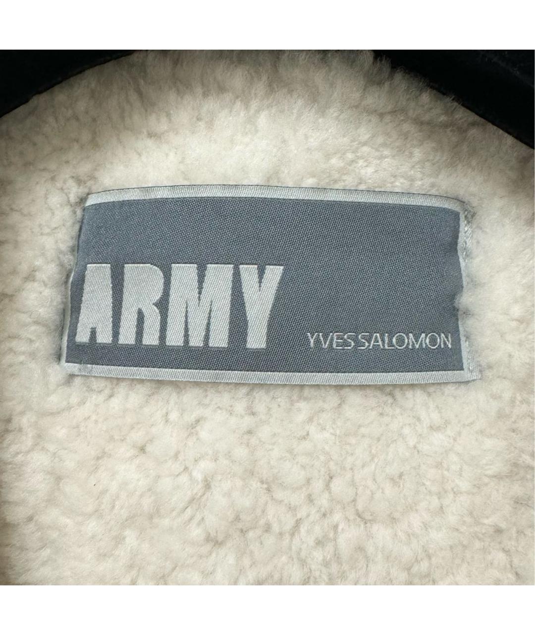 ARMY YVES SALOMON Бежевая меховая парка, фото 3
