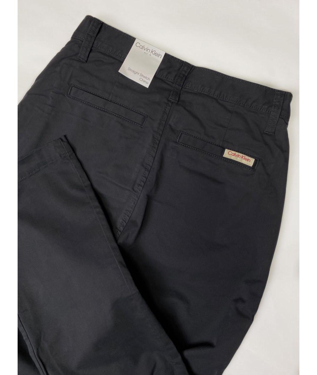 CALVIN KLEIN Черные хлопковые брюки широкие, фото 6