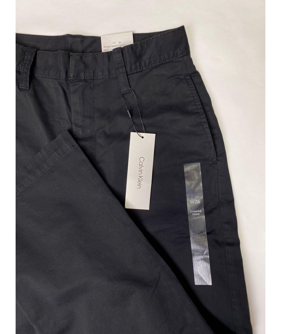 CALVIN KLEIN Черные хлопковые брюки широкие, фото 8