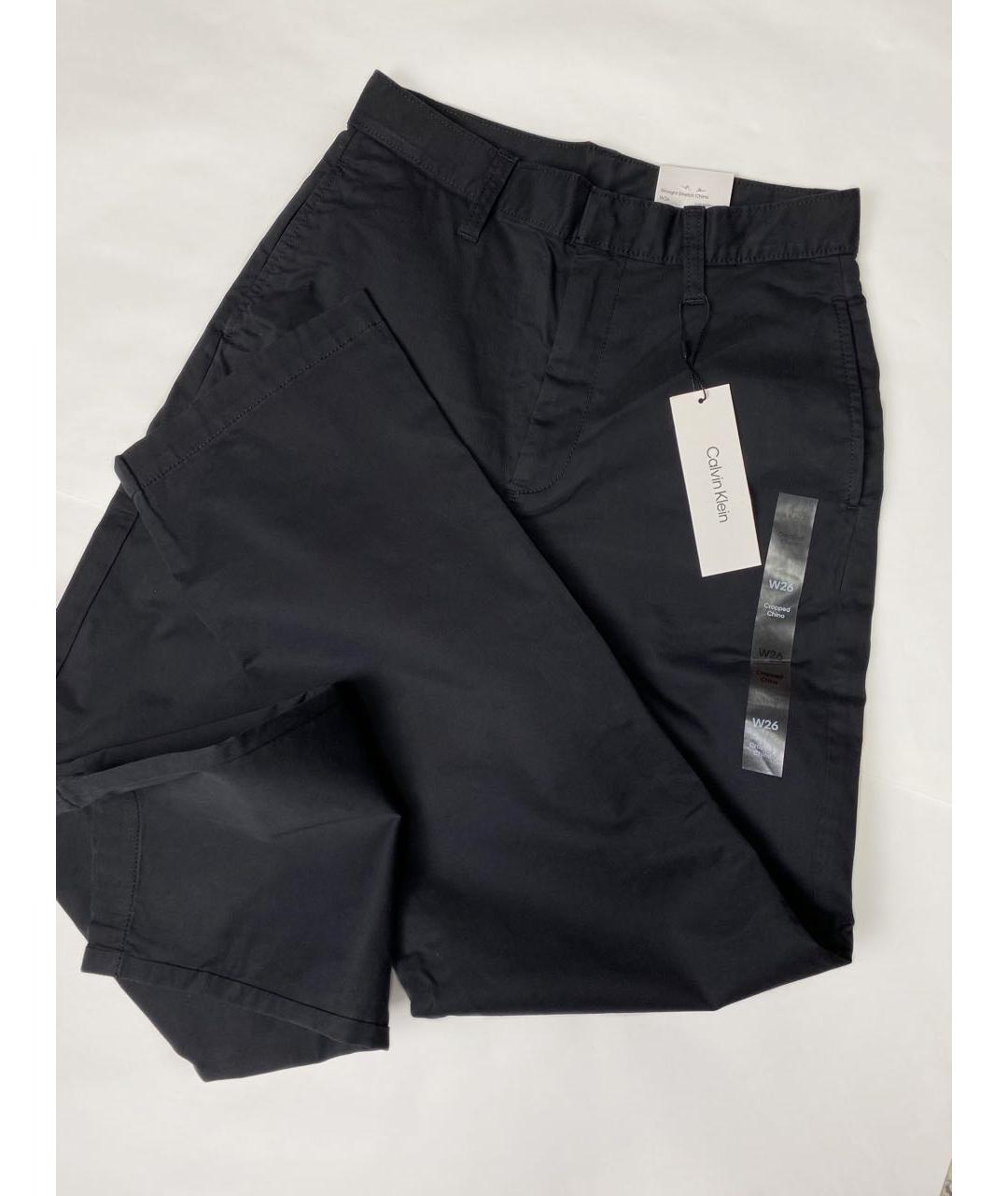 CALVIN KLEIN Черные хлопковые брюки широкие, фото 4