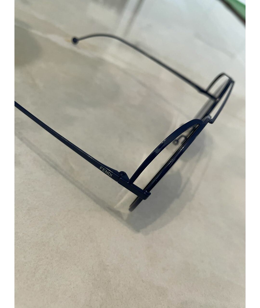 FENDI Синие металлические солнцезащитные очки, фото 3