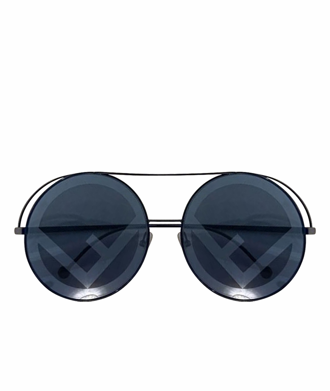 FENDI Синие металлические солнцезащитные очки, фото 1