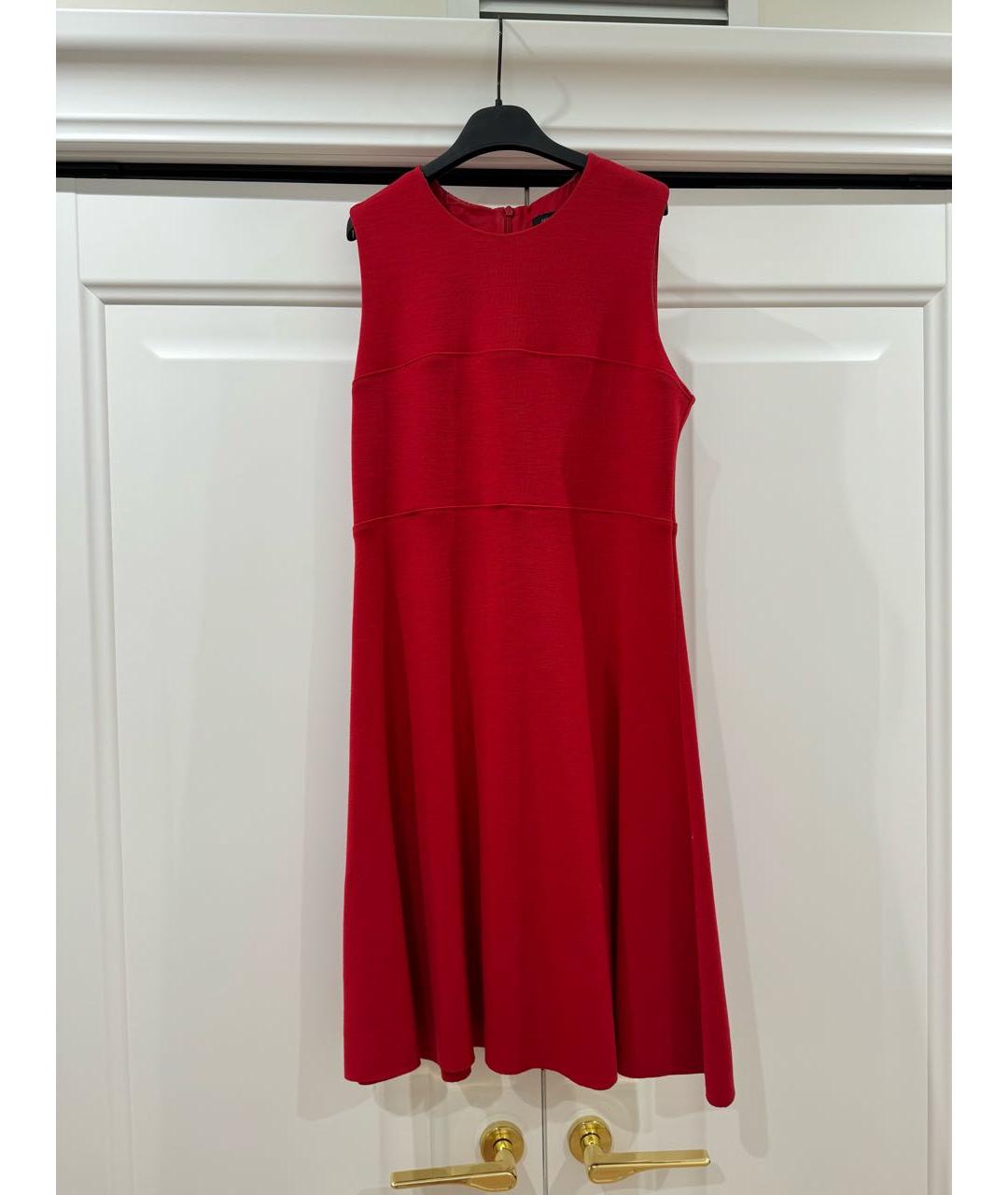 JOSEPH Красное шерстяное коктейльное платье, фото 5