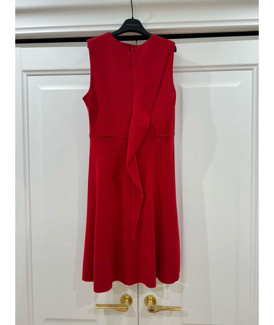 JOSEPH Красное шерстяное коктейльное платье, фото 2