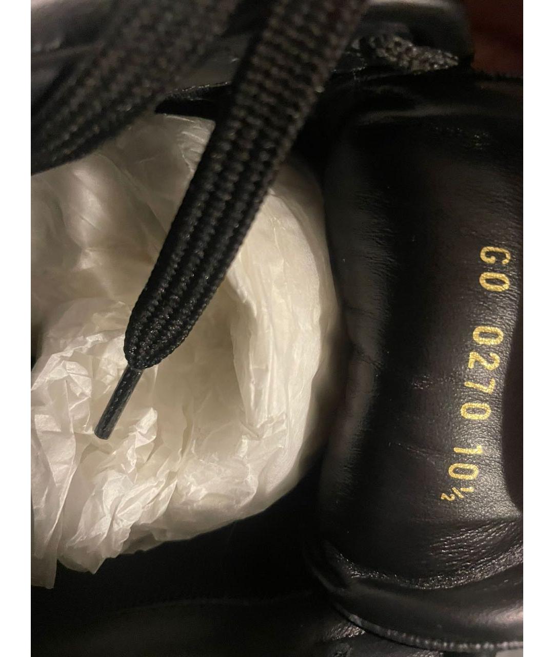 LOUIS VUITTON Черные кожаные высокие кроссовки / кеды, фото 6