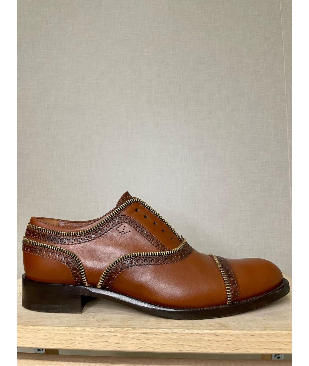 LOUIS VUITTON PRE-OWNED Коричневые кожаные туфли, фото 9