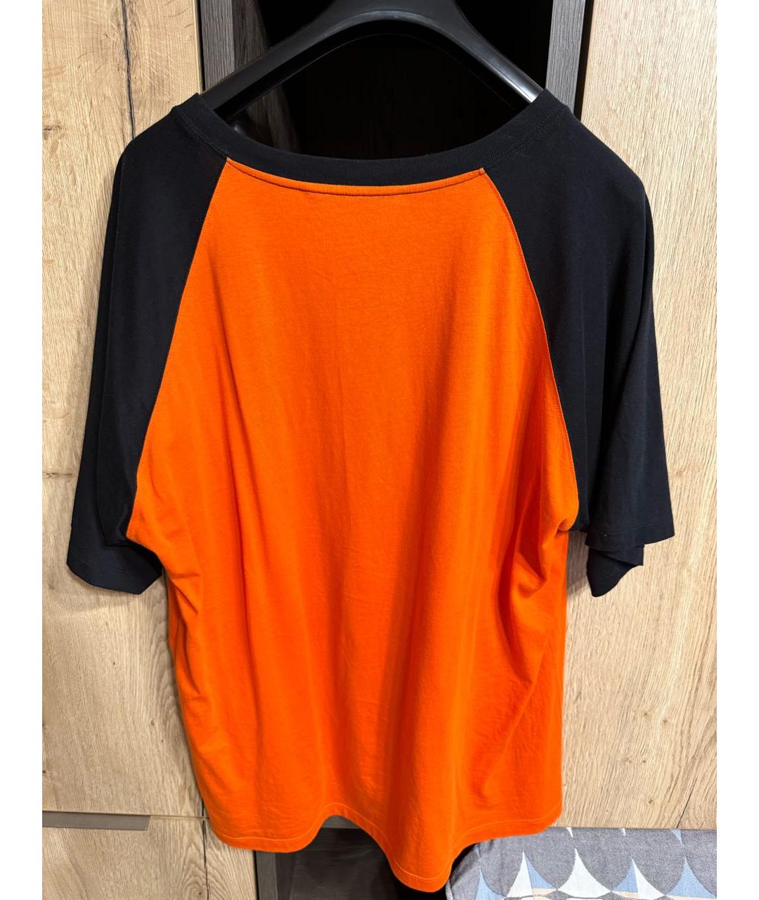 GUCCI Оранжевая хлопковая футболка, фото 2