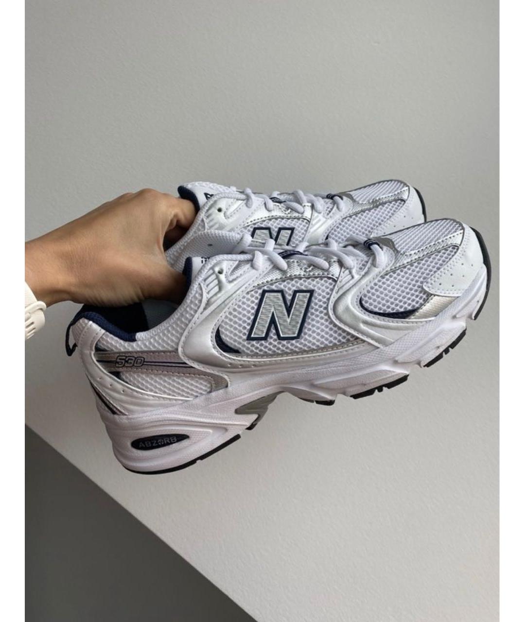 NEW BALANCE Белые кроссовки из искусственной кожи, фото 6