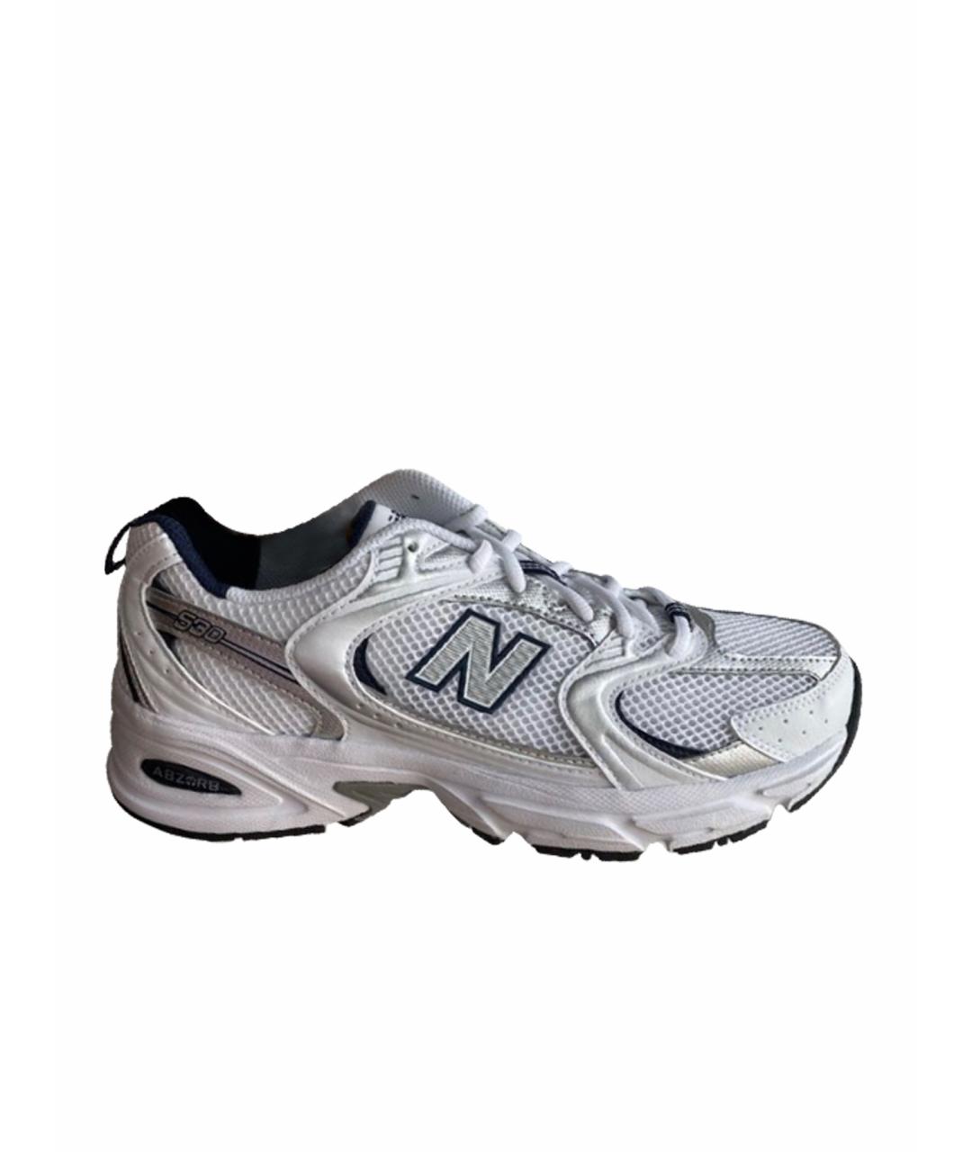 NEW BALANCE Белые кроссовки из искусственной кожи, фото 1