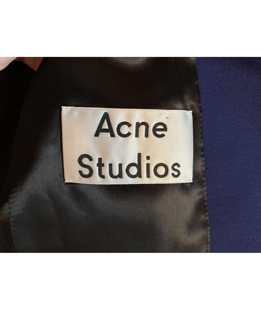 ACNE STUDIOS Темно-синий шерстяной жакет/пиджак, фото 3