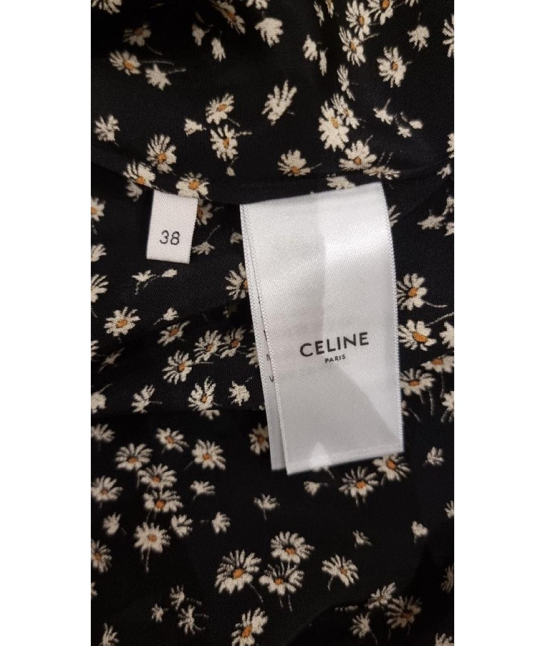 CELINE Черное вискозное повседневное платье, фото 7