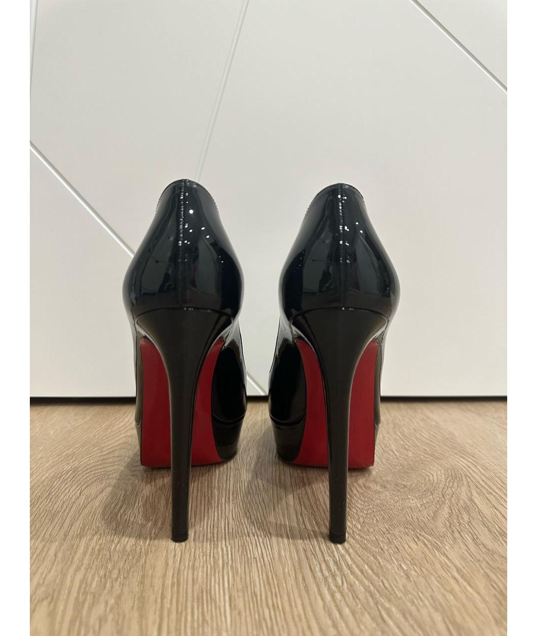 CHRISTIAN LOUBOUTIN Черные туфли из лакированной кожи, фото 4