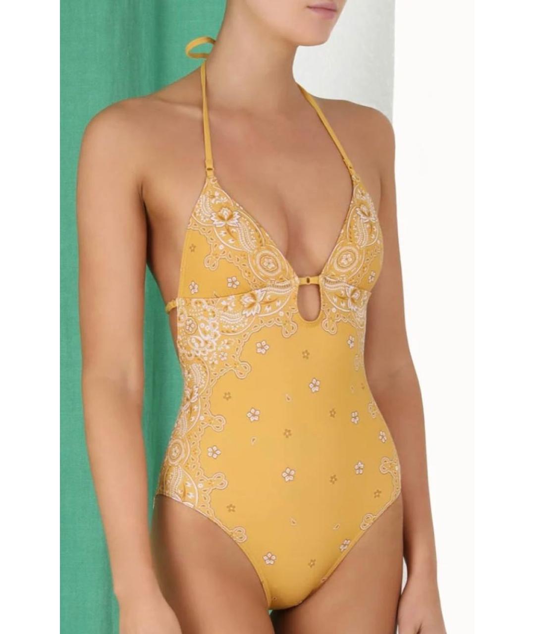 ZIMMERMANN Желтый полиамидовый купальник, фото 8