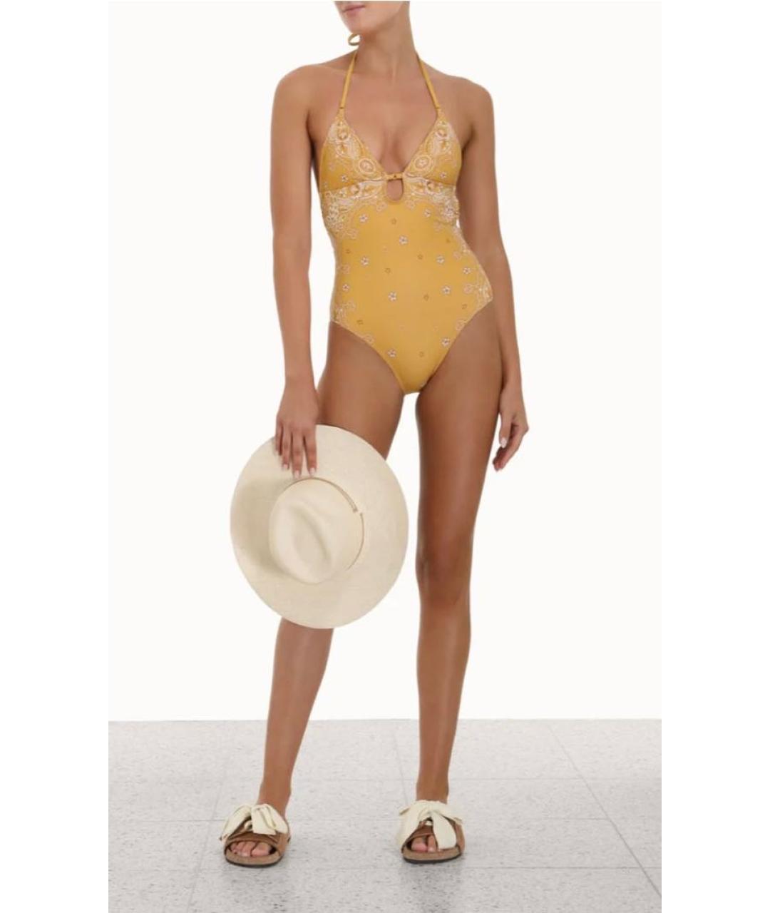 ZIMMERMANN Желтый полиамидовый купальник, фото 7