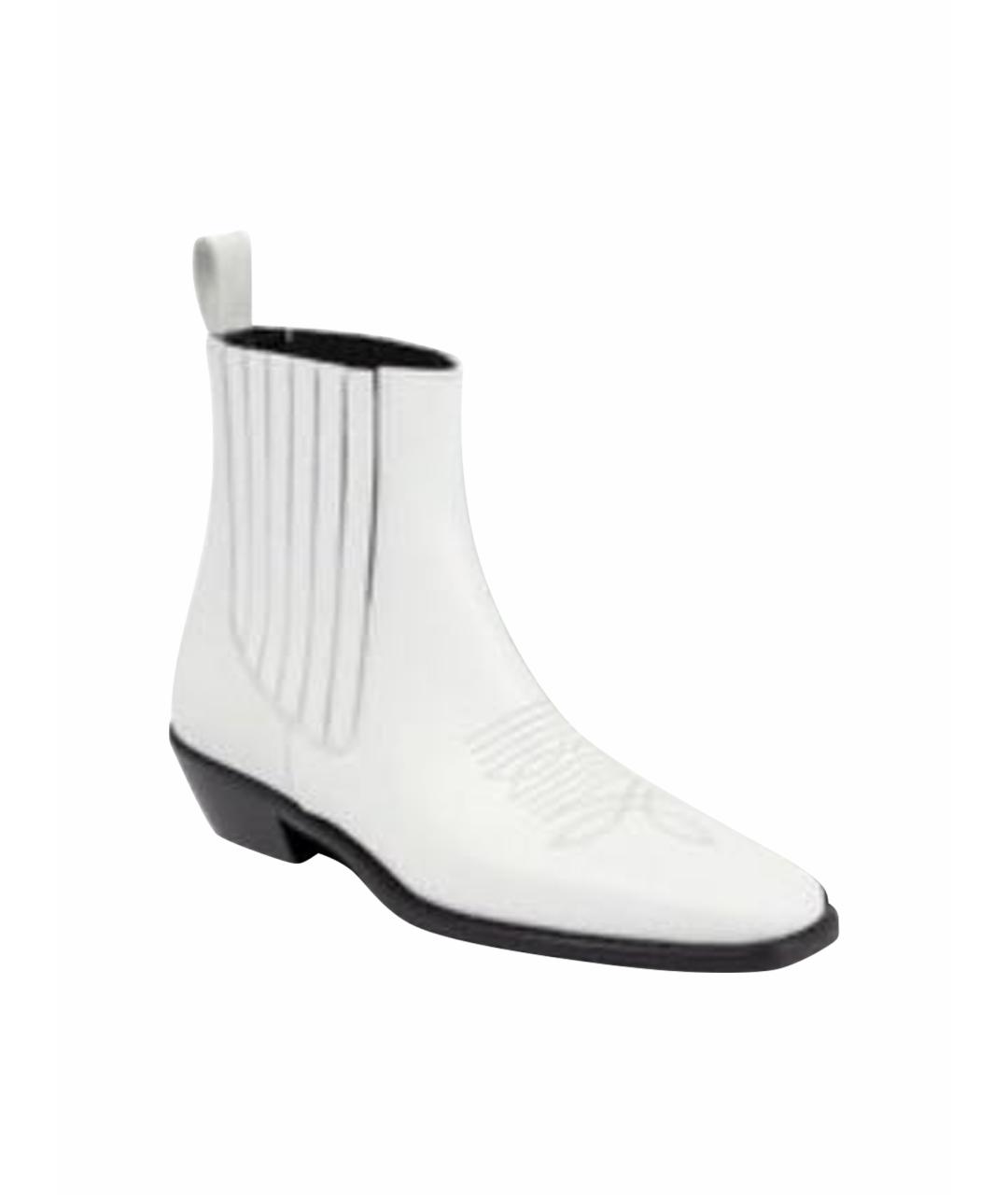 KHAITE Белые кожаные ботинки, фото 1