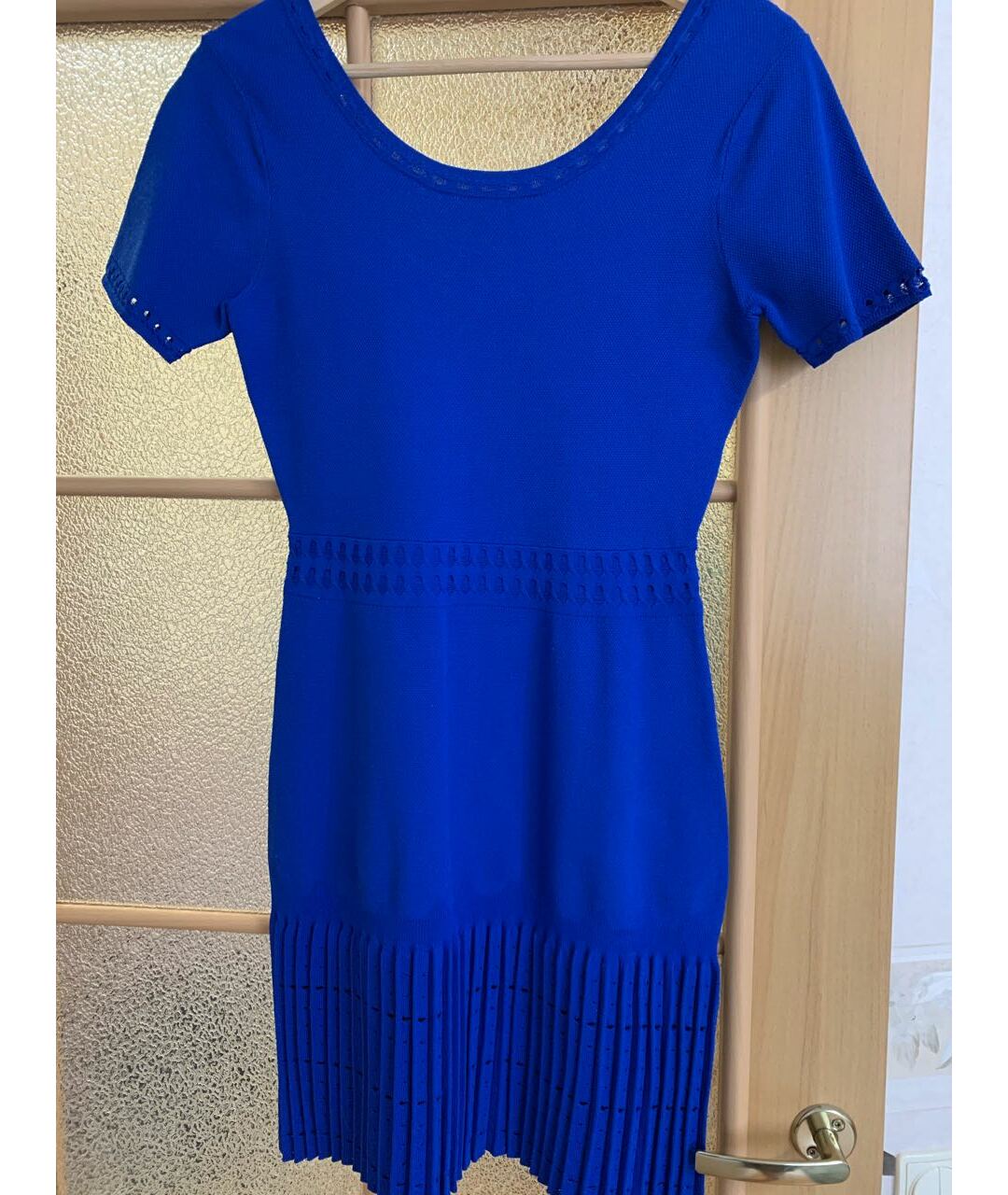 SANDRO Синее вискозное повседневное платье, фото 4