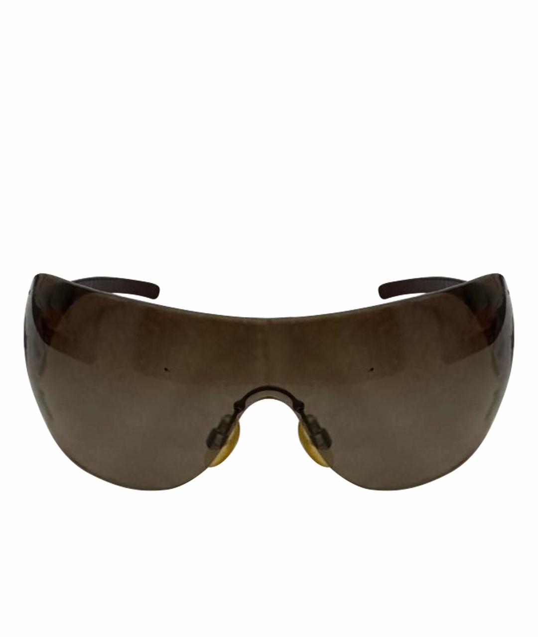 CHANEL PRE-OWNED Коричневые пластиковые солнцезащитные очки, фото 1