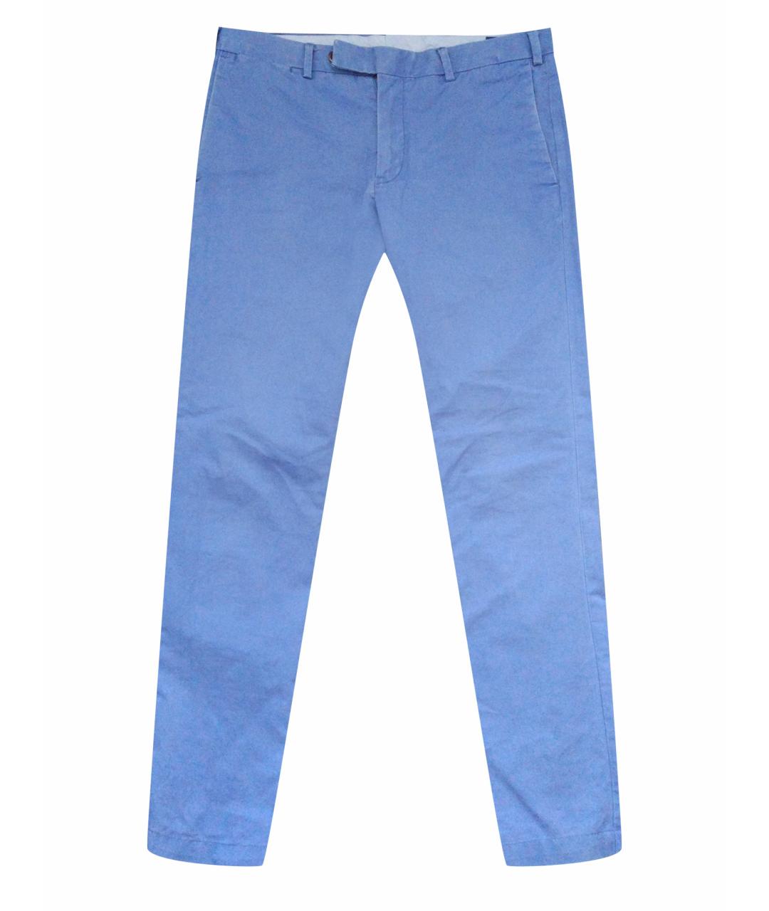 POLO RALPH LAUREN Синие хлопковые брюки чинос, фото 1