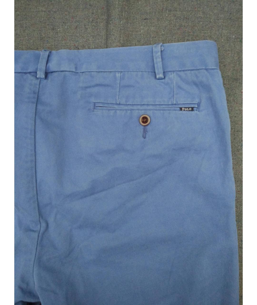 POLO RALPH LAUREN Синие хлопковые брюки чинос, фото 6