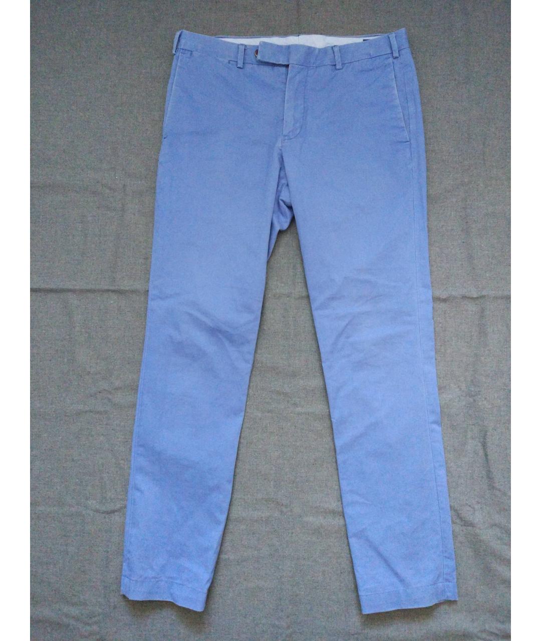 POLO RALPH LAUREN Синие хлопковые брюки чинос, фото 7