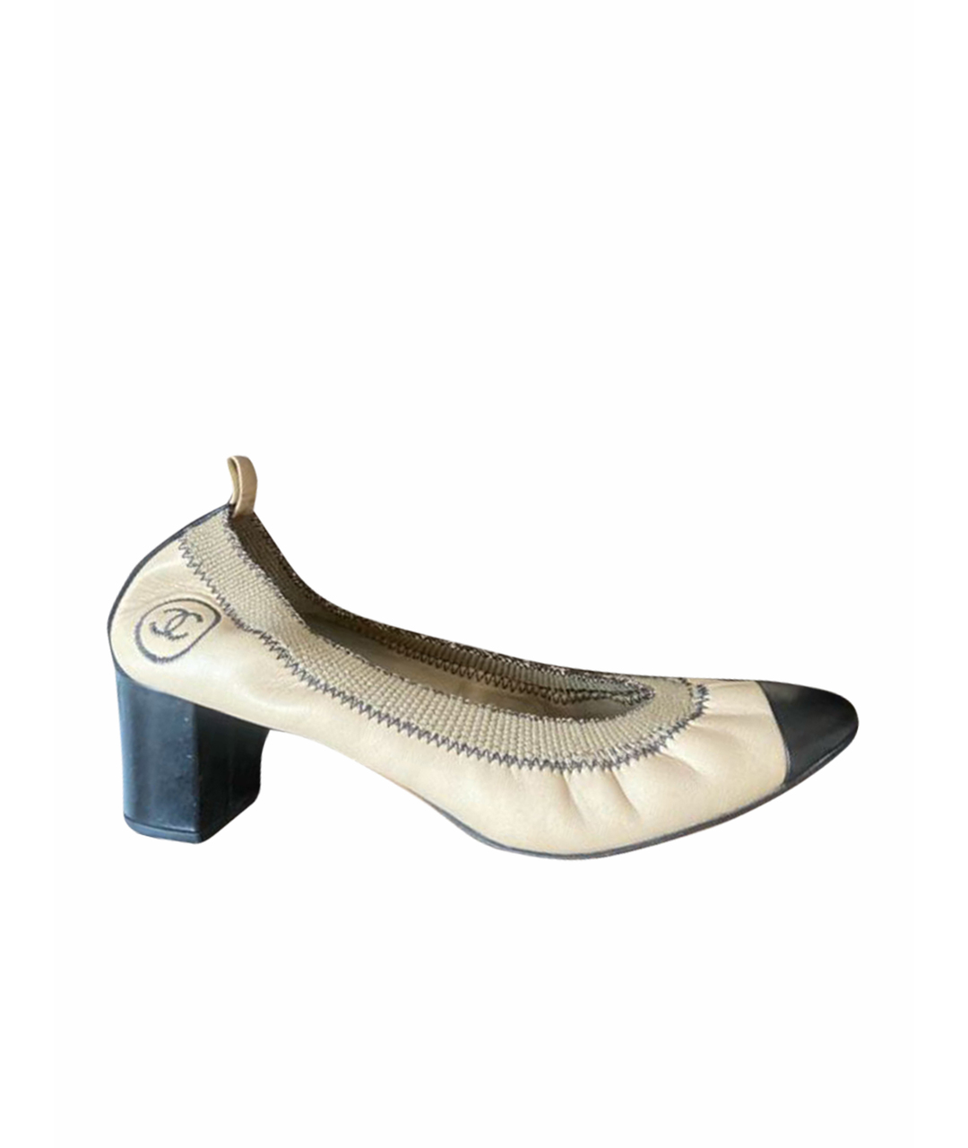 CHANEL PRE-OWNED Бежевые кожаные туфли, фото 1