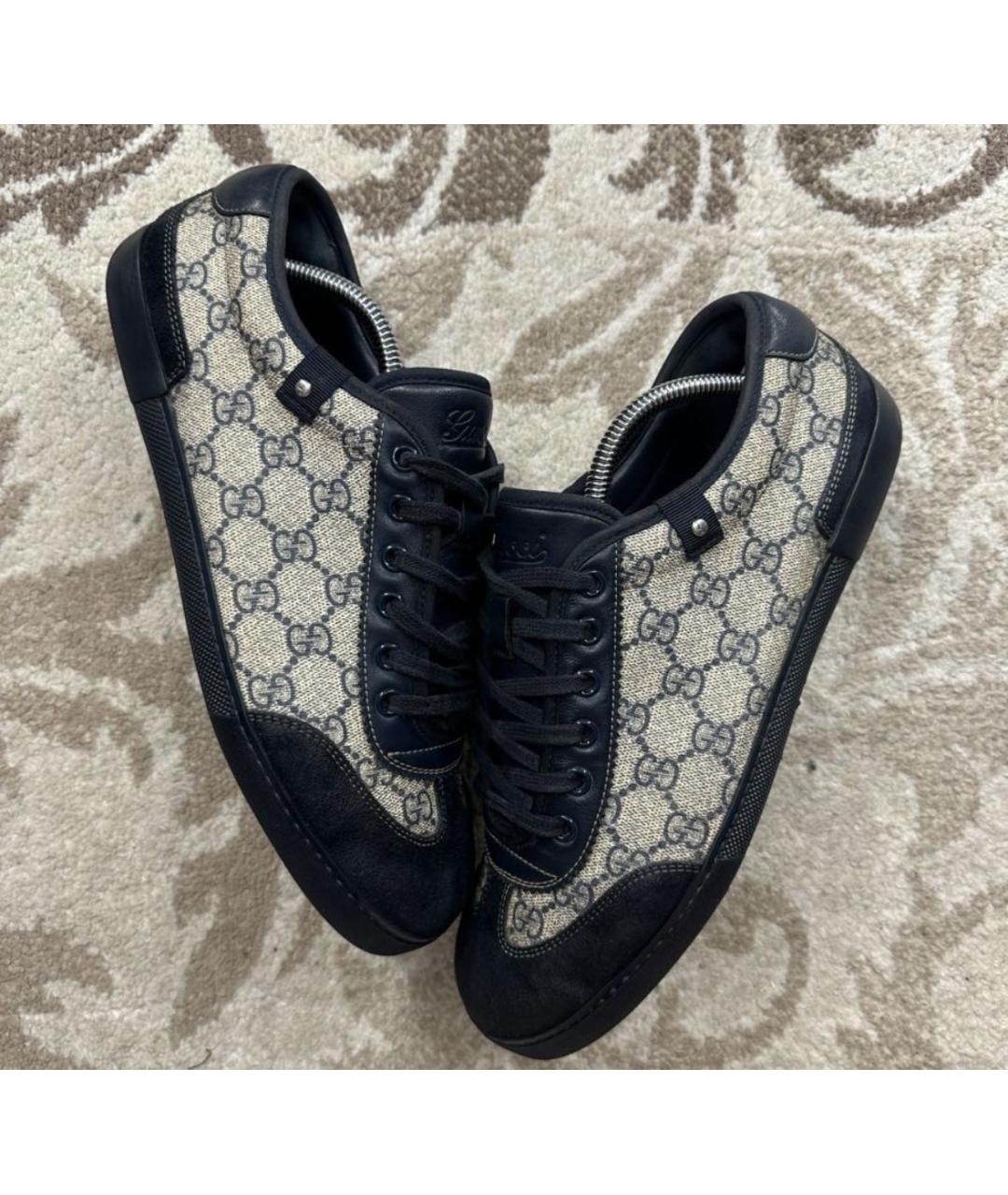 GUCCI Темно-синие низкие кроссовки / кеды, фото 2