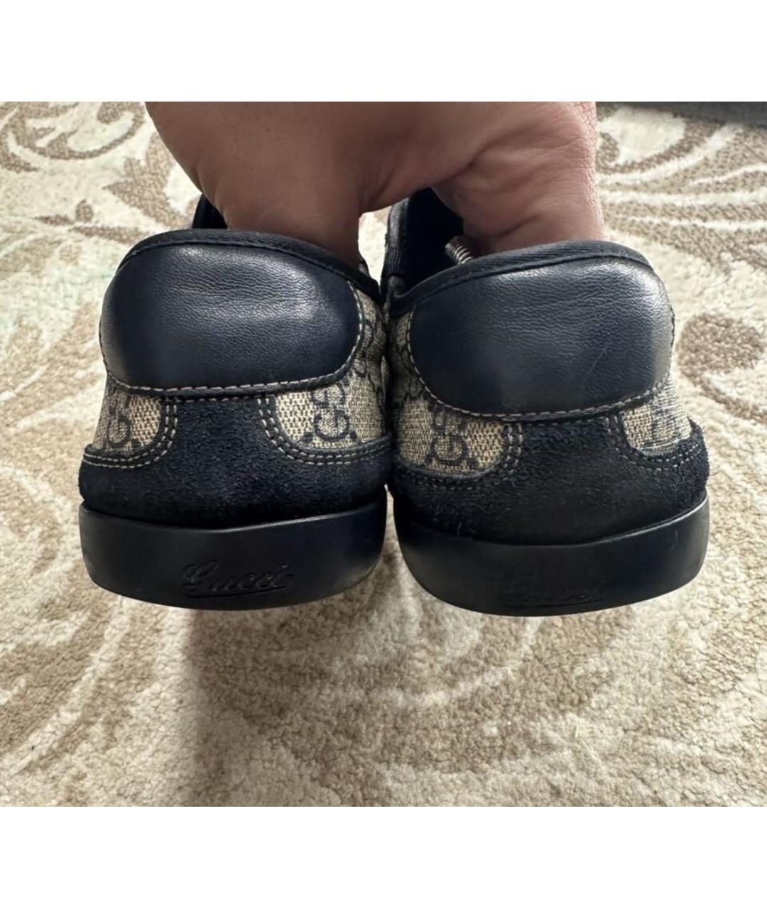 GUCCI Темно-синие низкие кроссовки / кеды, фото 5