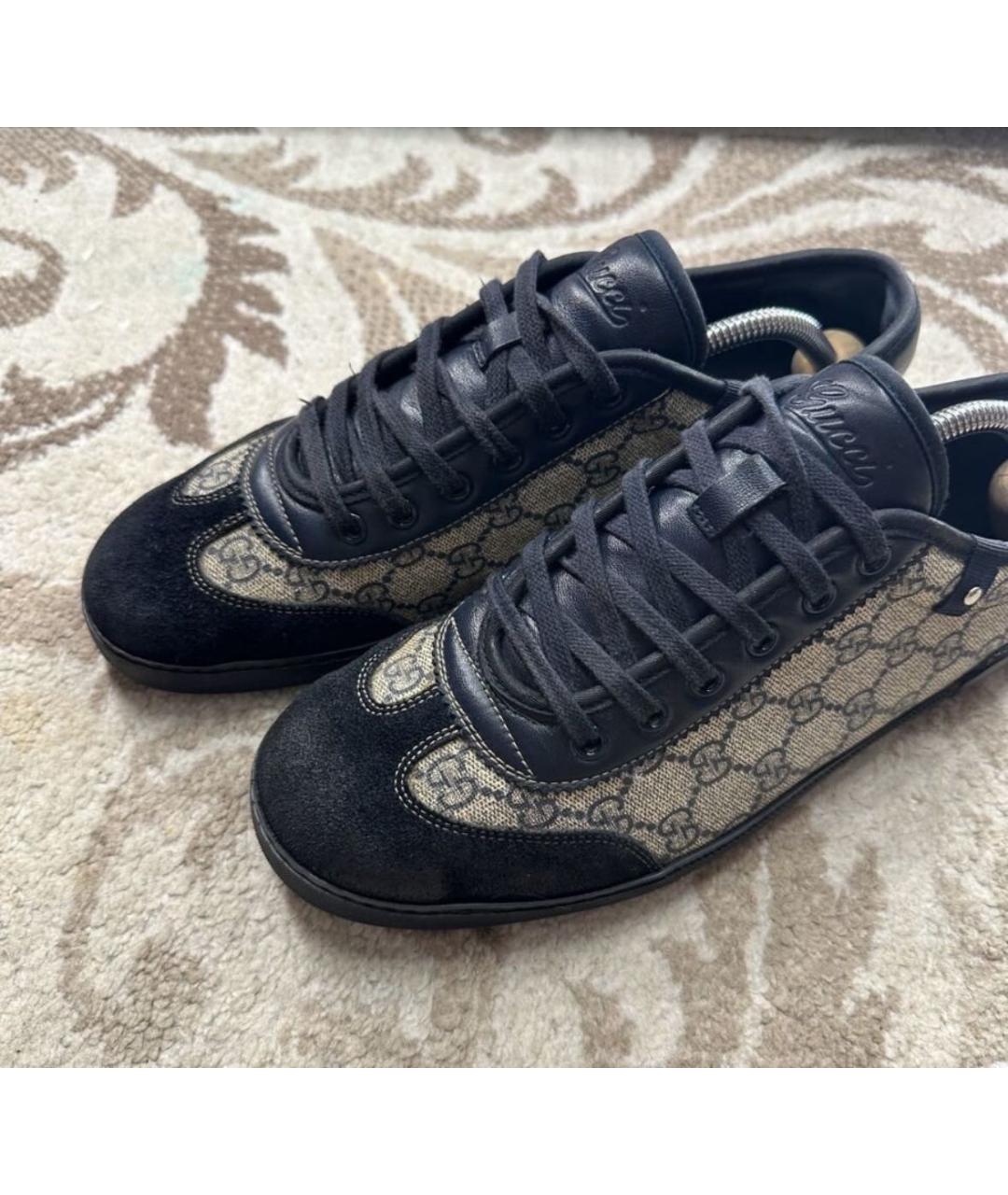 GUCCI Темно-синие низкие кроссовки / кеды, фото 7