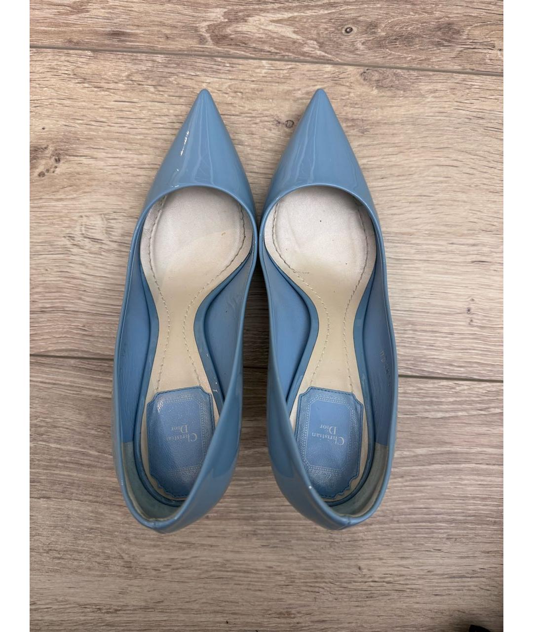CHRISTIAN DIOR PRE-OWNED Голубые кожаные туфли, фото 3