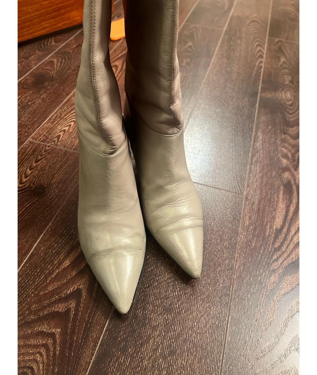 LE SILLA Бежевые кожаные сапоги, фото 4