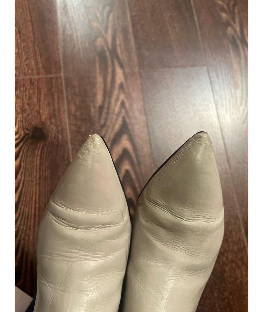 LE SILLA Бежевые кожаные сапоги, фото 6