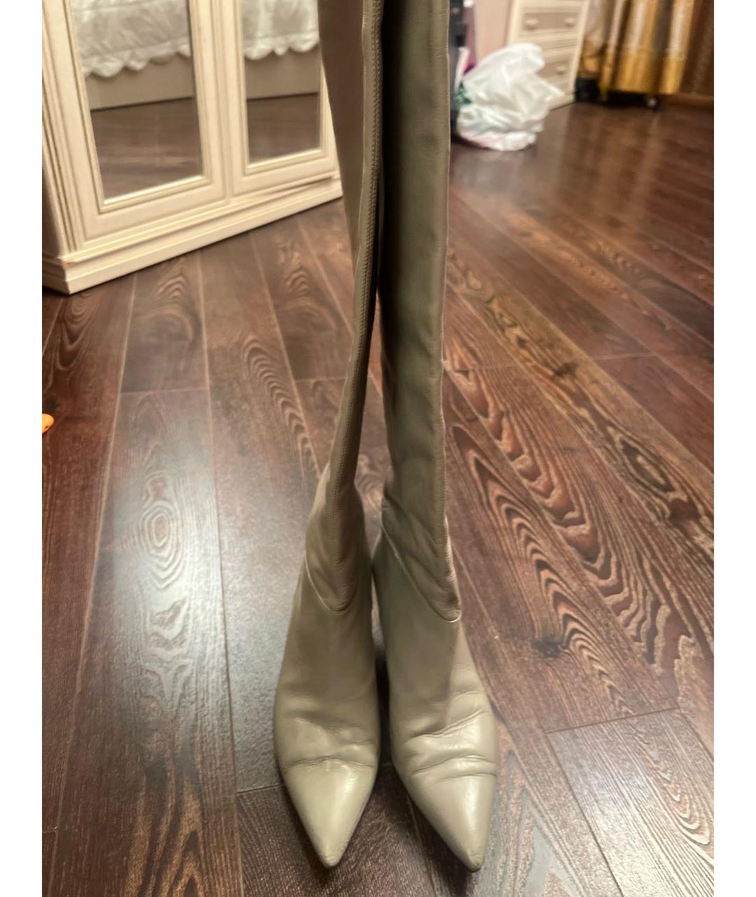 LE SILLA Бежевые кожаные сапоги, фото 3