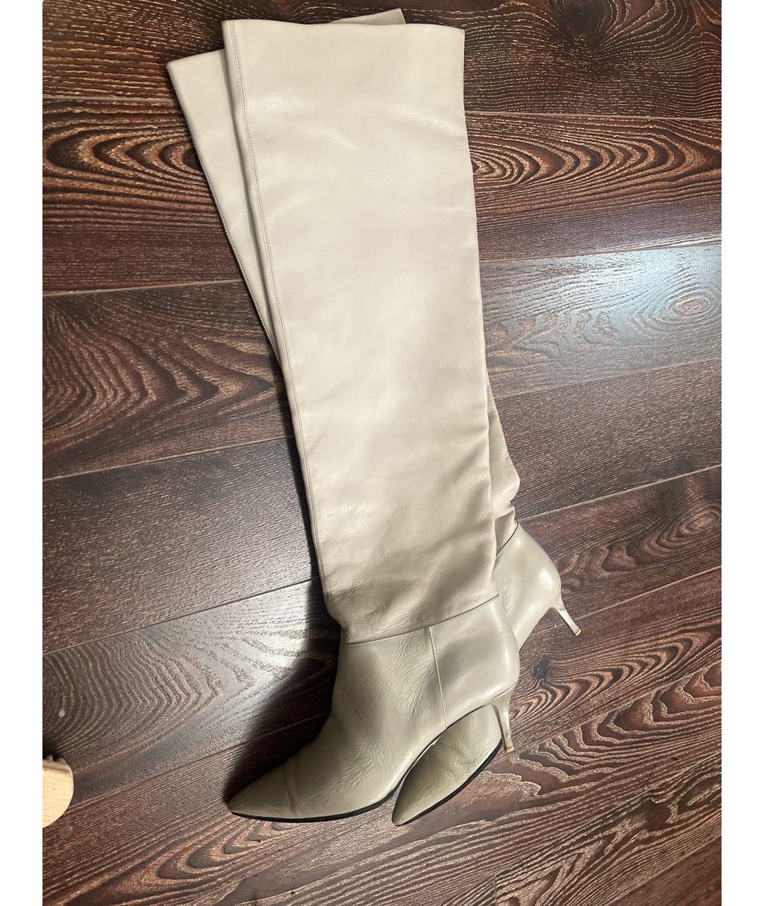 LE SILLA Бежевые кожаные сапоги, фото 8