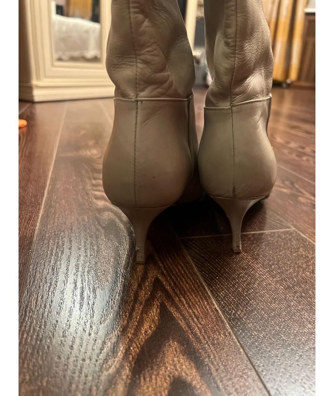 LE SILLA Бежевые кожаные сапоги, фото 5