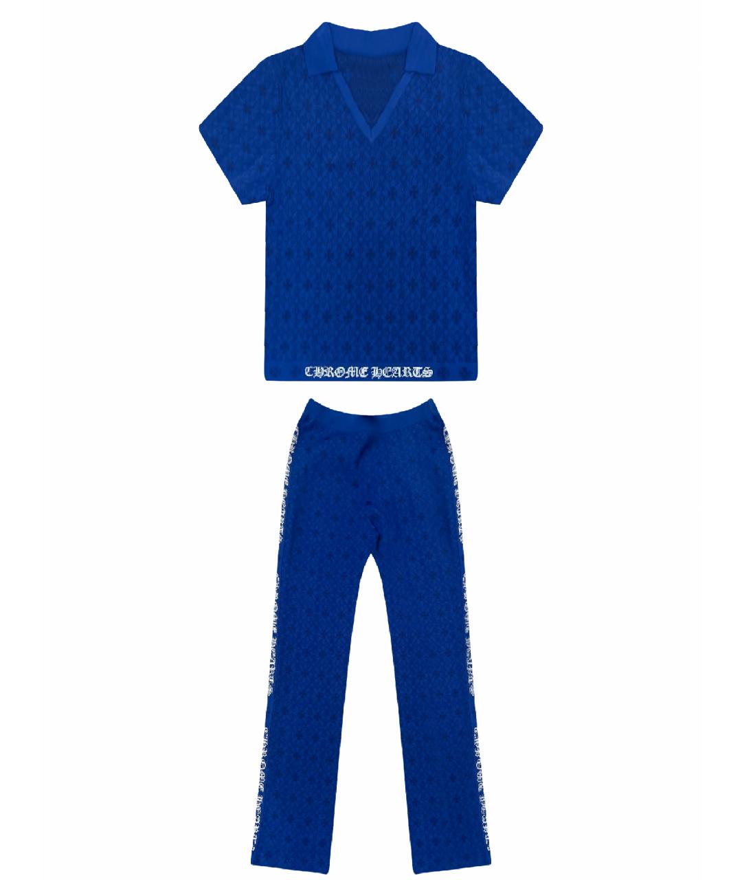 CHROME HEARTS Синий вискозный спортивные костюмы, фото 1