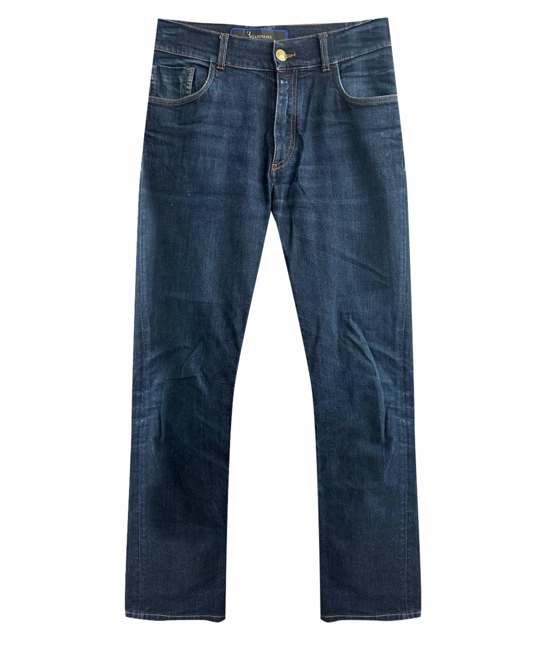 BILLIONAIRE Синие хлопко-эластановые прямые джинсы, фото 8
