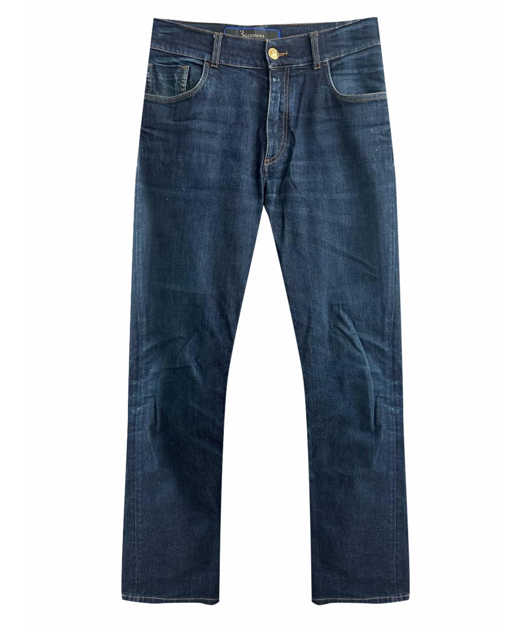 BILLIONAIRE Синие хлопко-эластановые прямые джинсы, фото 1