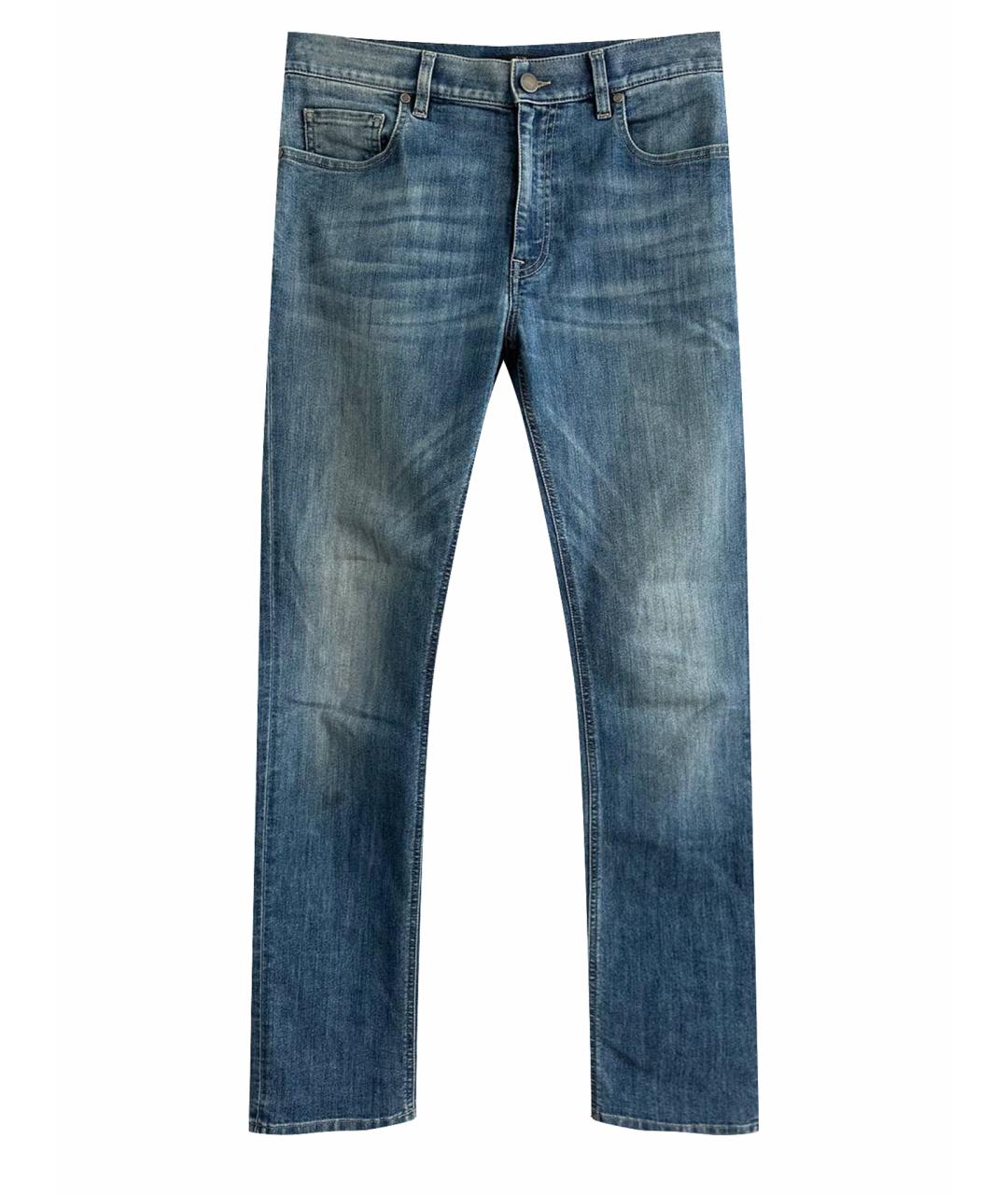 ZZEGNA Синие хлопко-полиэстеровые прямые джинсы, фото 1