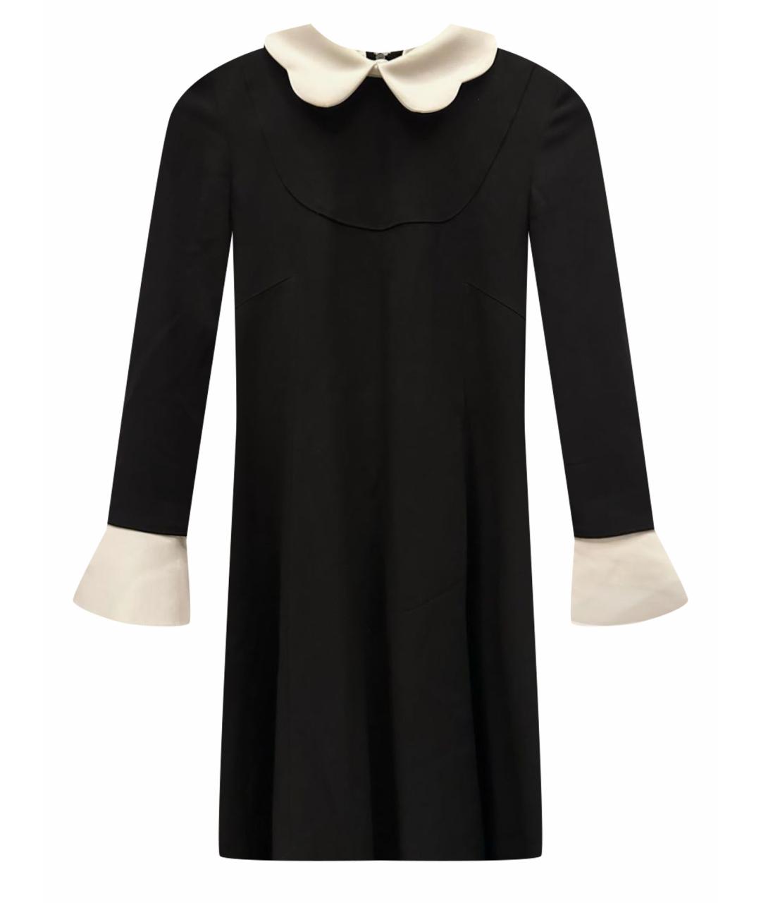 ELISABETTA FRANCHI Черное вискозное коктейльное платье, фото 1
