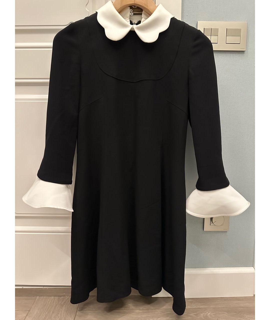ELISABETTA FRANCHI Черное вискозное коктейльное платье, фото 9