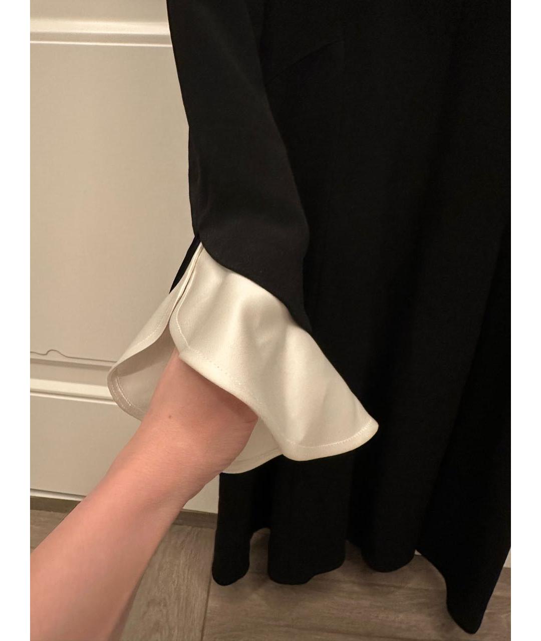 ELISABETTA FRANCHI Черное вискозное коктейльное платье, фото 6