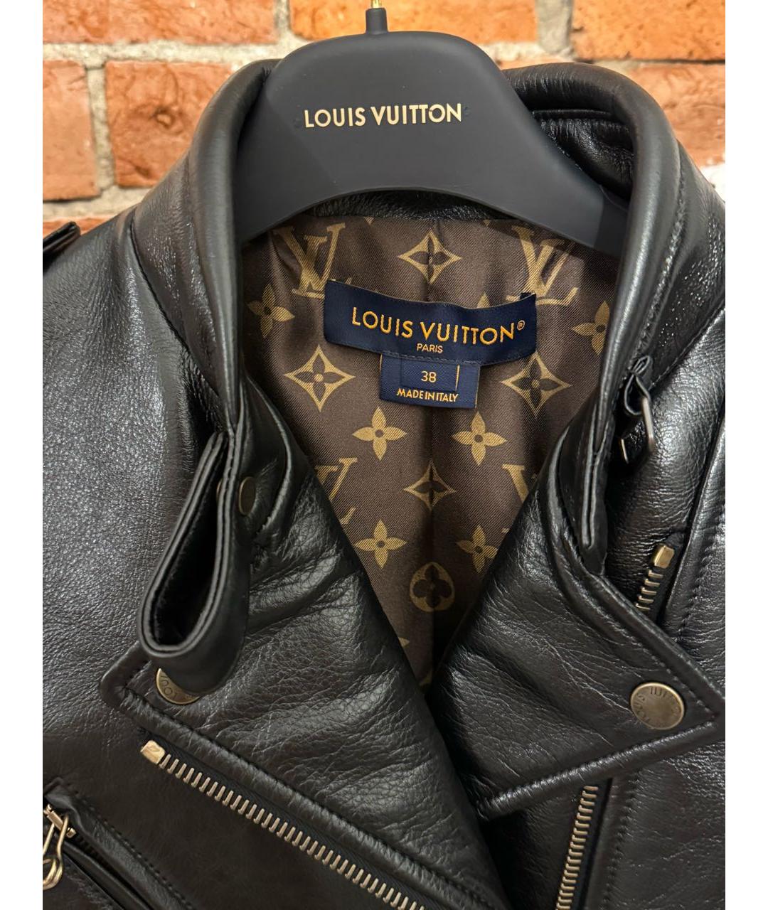 LOUIS VUITTON Черная кожаная куртка, фото 3