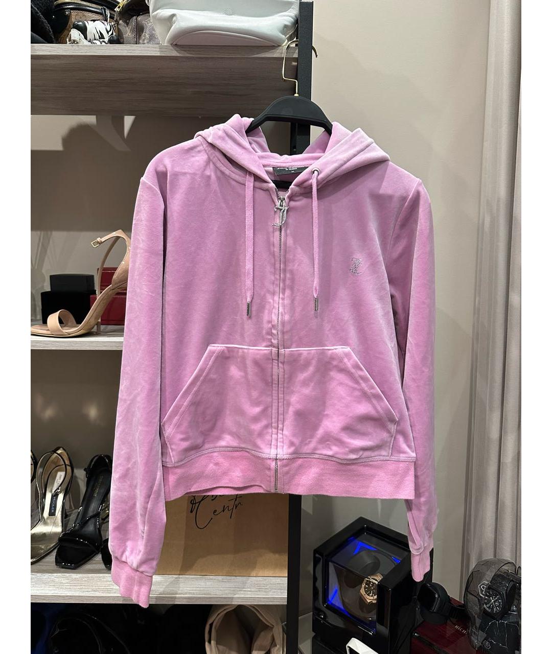 JUICY COUTURE Розовый велюровый костюм с брюками, фото 10