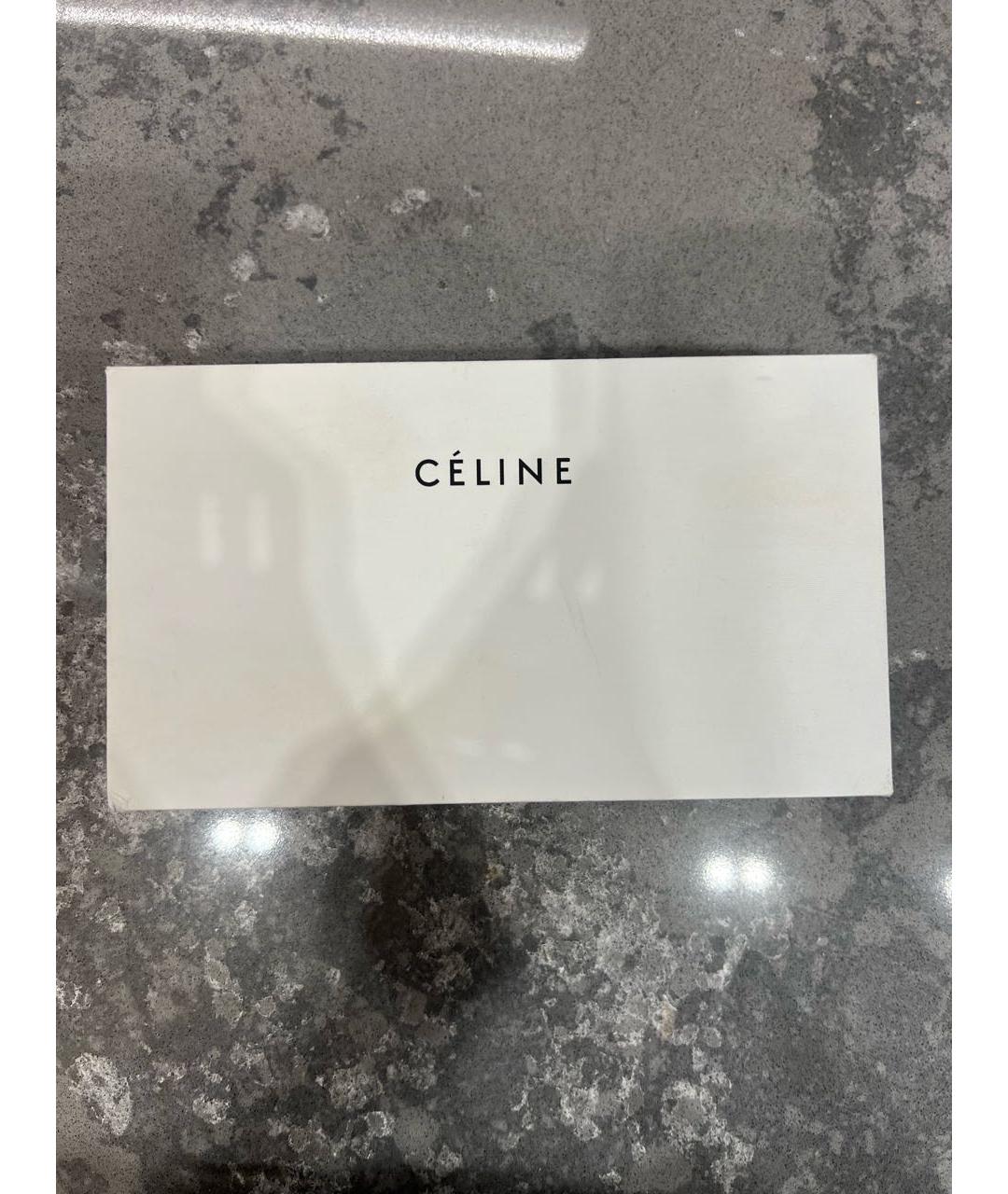 CELINE Бежевые пластиковые солнцезащитные очки, фото 4