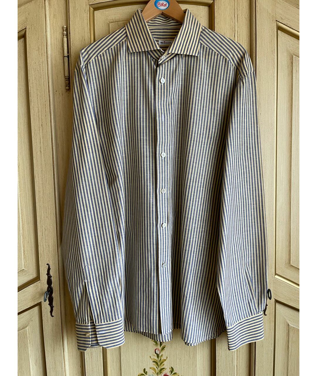 KITON Мульти хлопко-шелковая классическая рубашка, фото 7