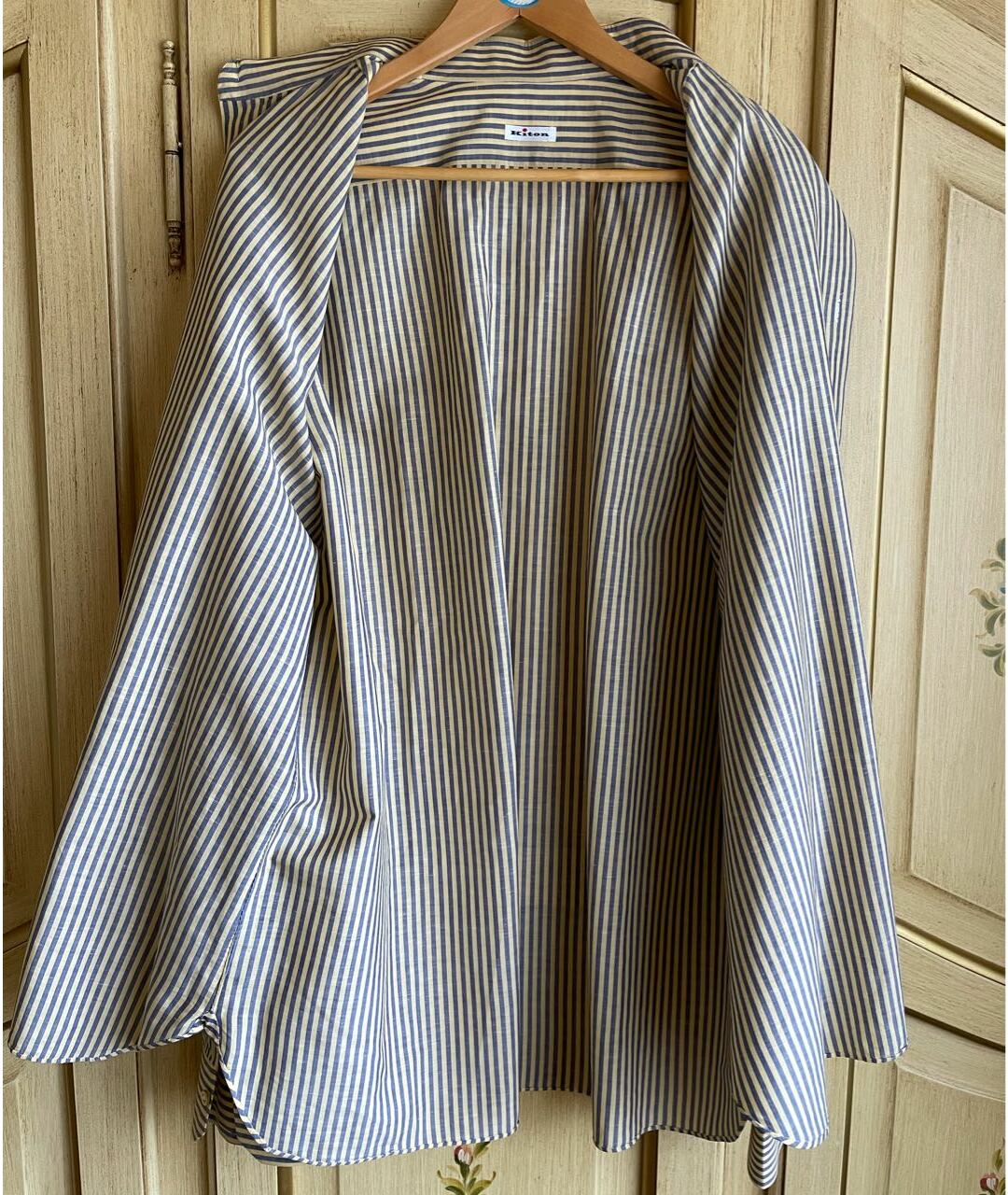 KITON Мульти хлопко-шелковая классическая рубашка, фото 5