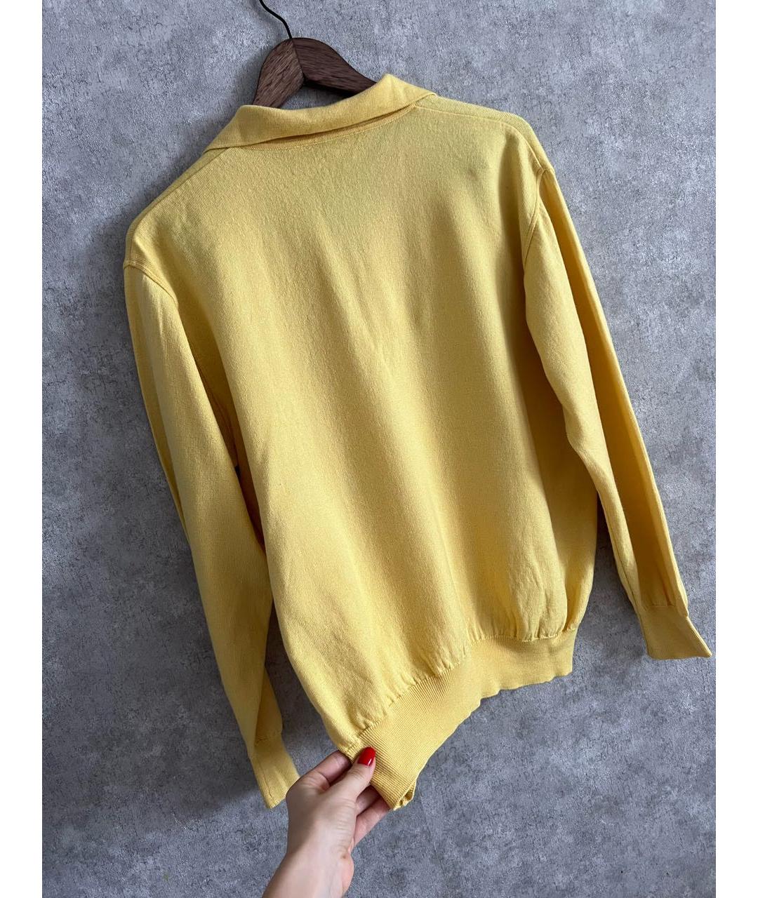 LOUIS FERAUD Желтый шерстяной джемпер / свитер, фото 2
