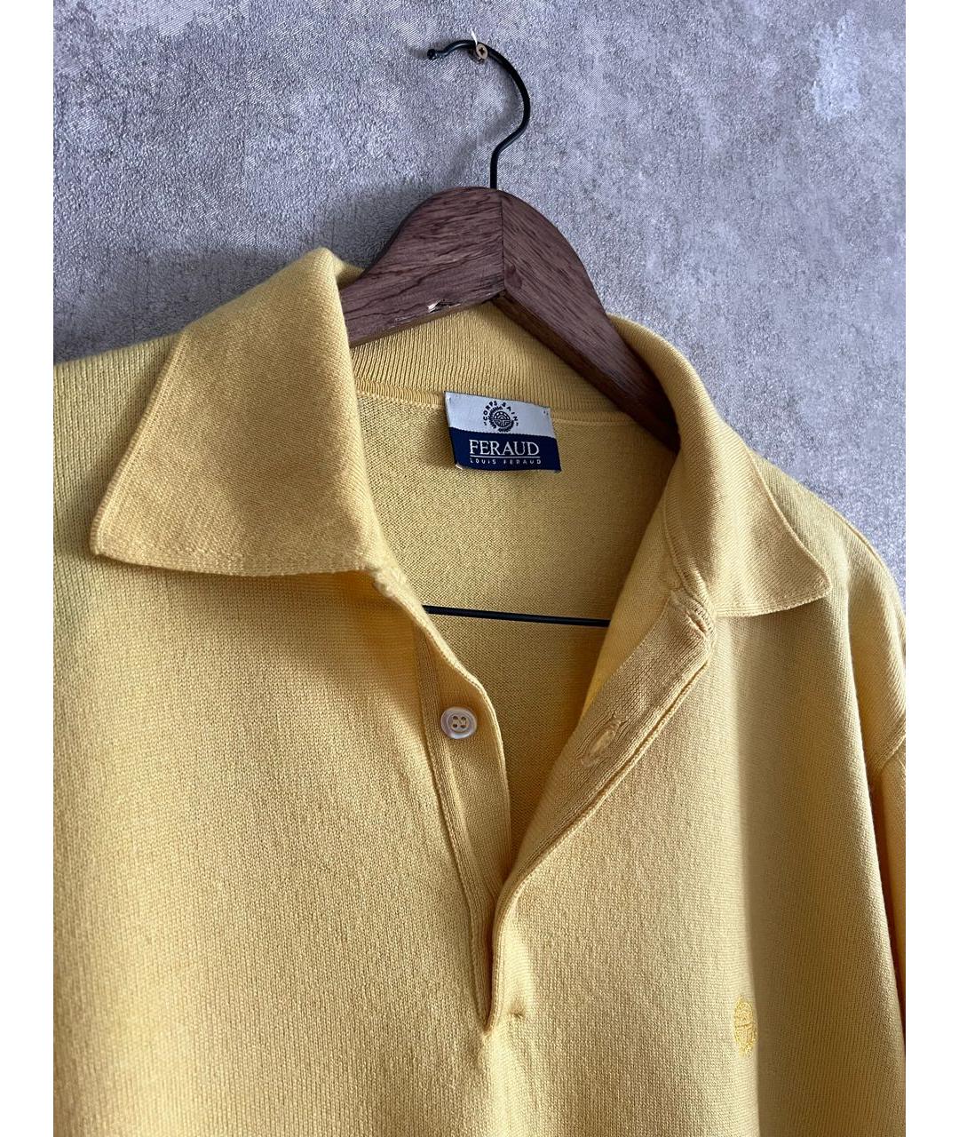 LOUIS FERAUD Желтый шерстяной джемпер / свитер, фото 3