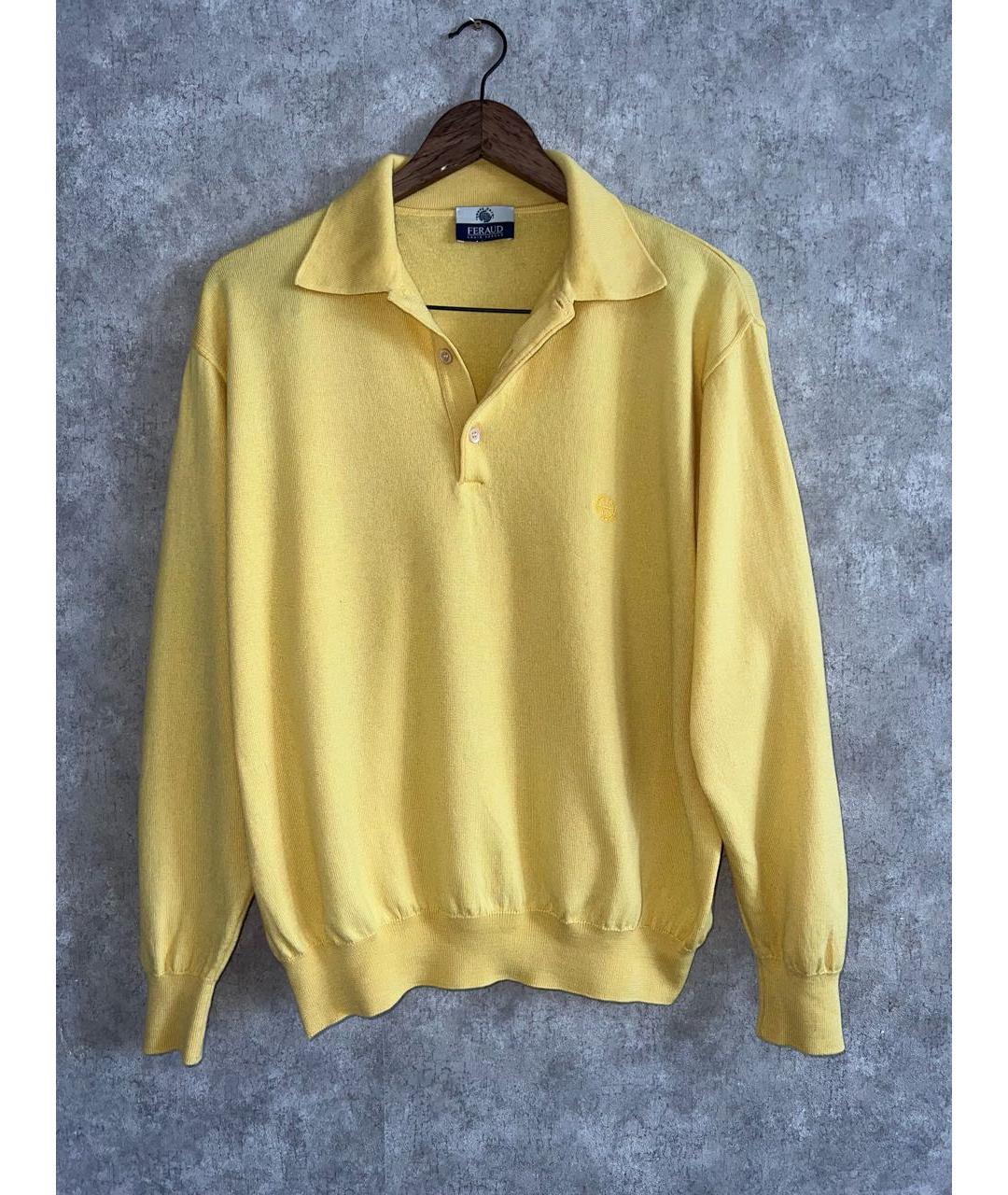 LOUIS FERAUD Желтый шерстяной джемпер / свитер, фото 7